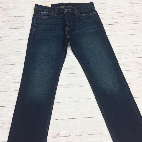 Hollister ~ Destroy Button Fly Straight Leg Jeans - Picture 2 of 12